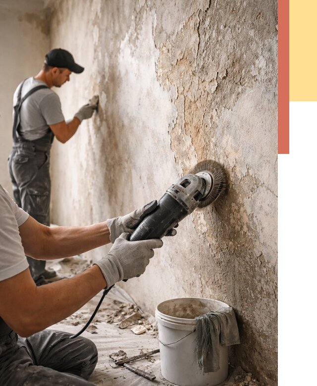 Снятие и удаление краски со стен в Кореновске от 2176 руб. — ОТДЕЛОЧНИК-Кнв