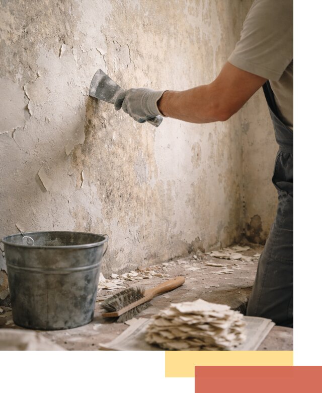 Удаление старой краски со стен в Кореновске качественно и быстро