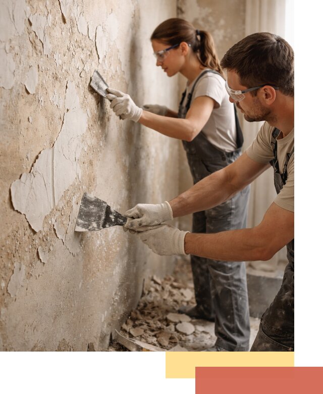 Снятие старой шпаклевки и подготовка поверхностей в Кореновске