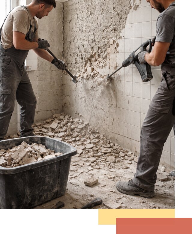 Демонтаж плитки со стен в Кореновске быстро и аккуратно