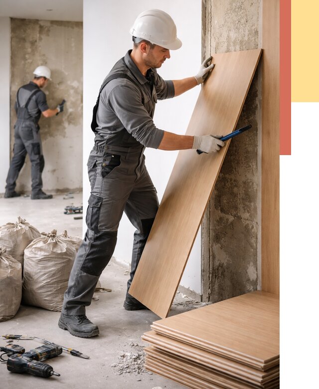 Демонтаж стеновых панелей в Кореновске от 3627 руб. за м² быстро и недорого | ОТДЕЛОЧНИК-Кнв