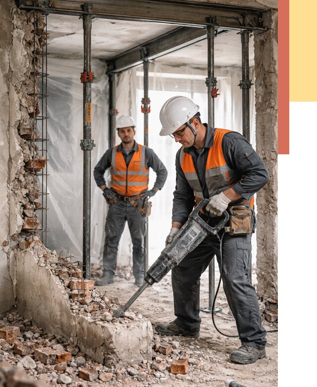 Снос несущих стен в Кореновске от 10623 руб. — демонтаж несущей стены под ключ | ОТДЕЛОЧНИК-Кнв