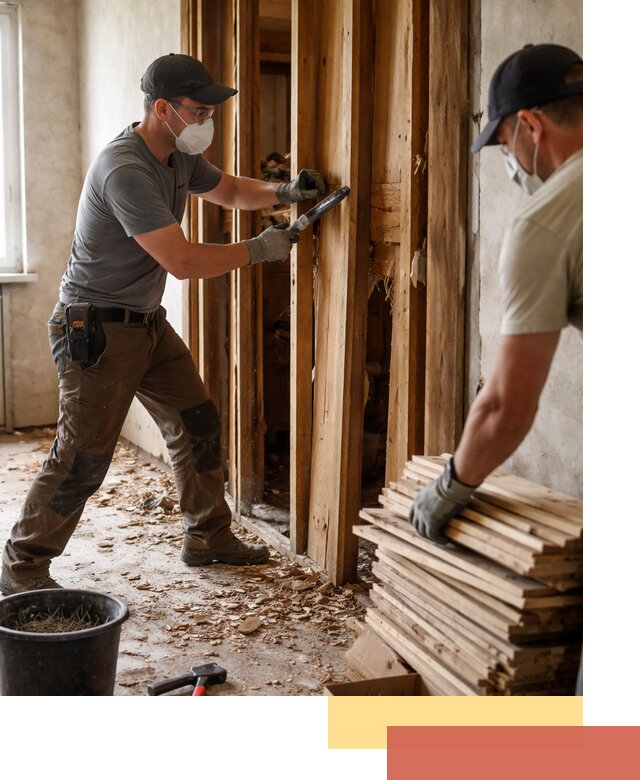 Демонтаж деревянных перегородок в Кореновске быстро и аккуратно