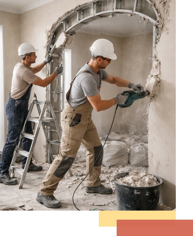 Демонтаж гипсокартонной арки в Кореновске быстро и аккуратно