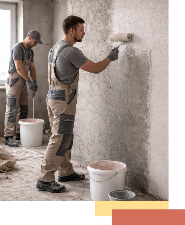 Нанесение бетоноконтакта на стены в Кореновске для последующей отделки