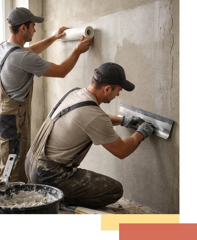 Армирование стен стеклосеткой в Кореновске для прочной отделки