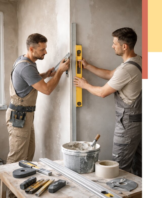 Выведение углов стен в Кореновске от 1917 руб. быстро и недорого | ОТДЕЛОЧНИК-Кнв