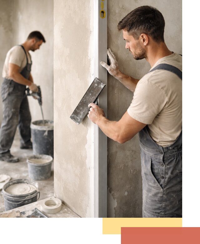 Выведение углов стен в Кореновске: монтаж и оштукатуривание