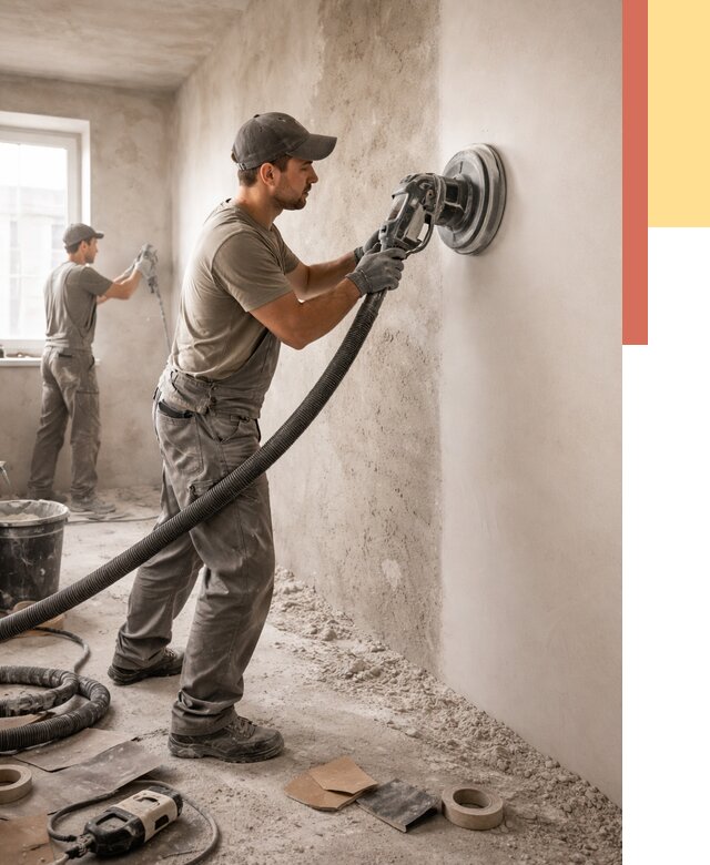 Шлифовка стен в Кореновске от 1244 руб/м2 — быстро и недорого | ОТДЕЛОЧНИК-Кнв