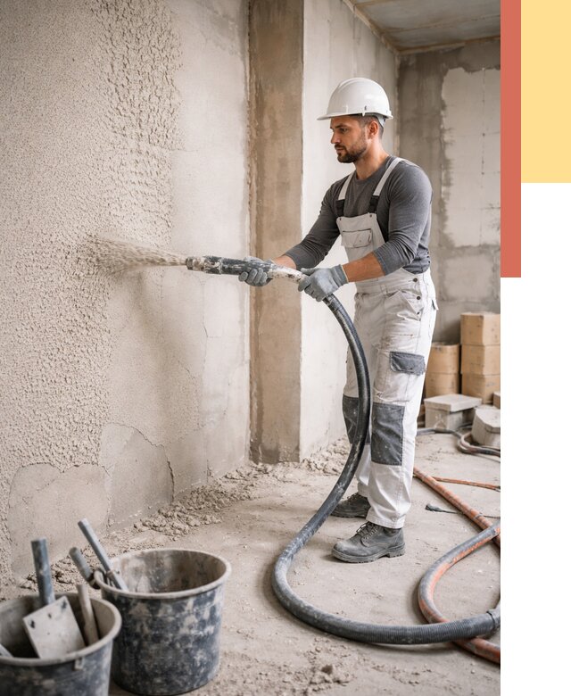 Машинная штукатурка стен в Кореновске под ключ от 6737 руб./м2 | ОТДЕЛОЧНИК-Кнв