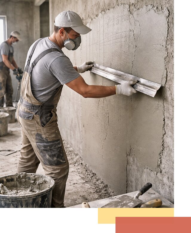 Штукатурка бетонных стен в Кореновске качественно и долговечно