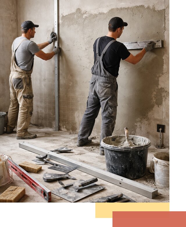 Профессиональная штукатурка стен под плитку в Кореновске