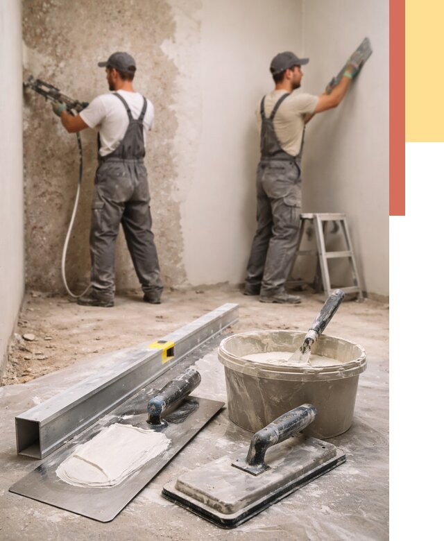 Штукатурка стен под обои в Кореновске от 4664 руб./м2 — выравнивание под обои | ОТДЕЛОЧНИК-Кнв