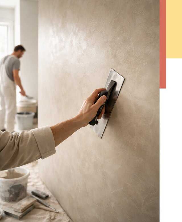 Венецианская штукатурка в Кореновске от 3627 руб/м² — нанесение стен под ключ | ОТДЕЛОЧНИК-Кнв