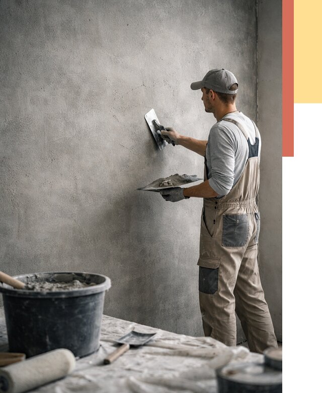 Декоративная штукатурка под бетон в Кореновске от 2591 руб./м² — нанесение под ключ | ОТДЕЛОЧНИК-Кнв