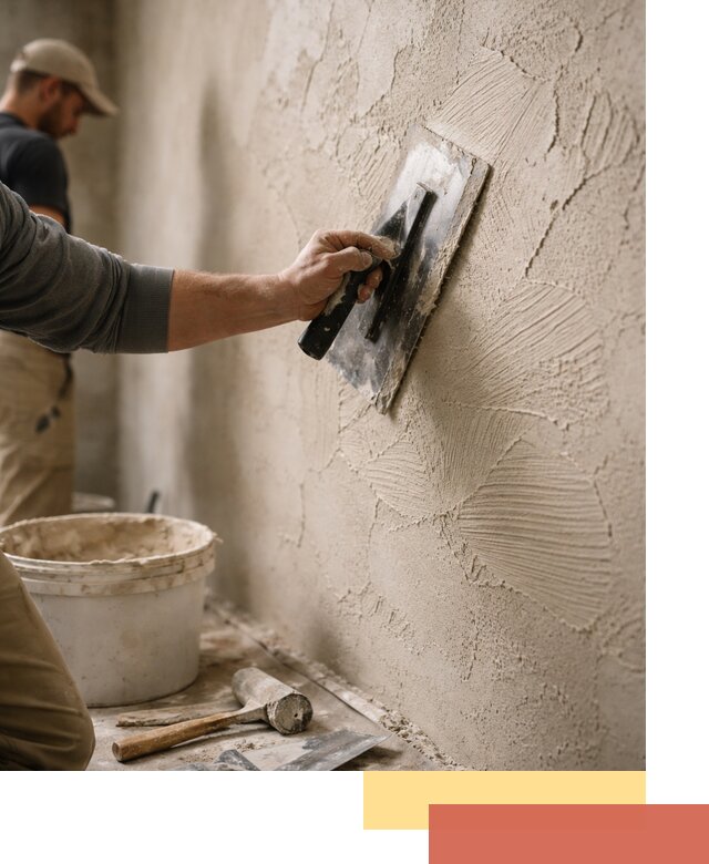 Фактурная штукатурка стен в Кореновске — монтаж, отделка, реставрация