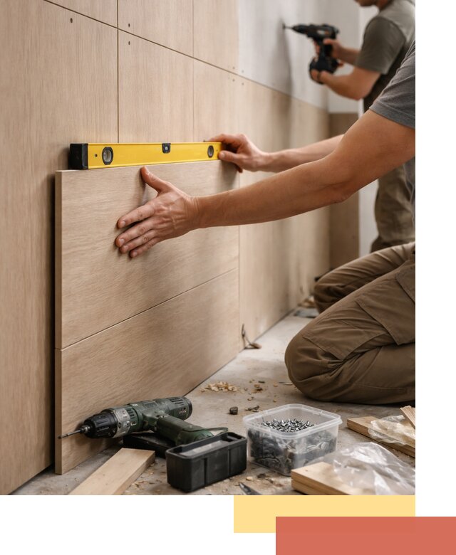 Профессиональный монтаж МДФ панелей на стены в Кореновске