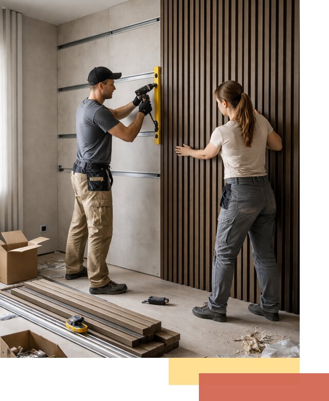 Монтаж реечных панелей на стены в Кореновске