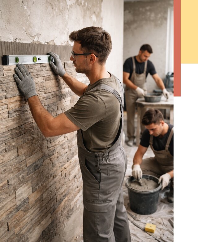 Монтаж искусственного камня в Кореновске от 4664 руб. под ключ | ОТДЕЛОЧНИК-Кнв