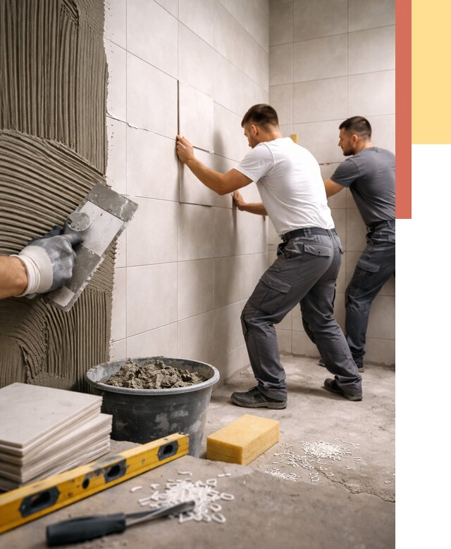 Укладка плитки на стены в Кореновске от 881 руб. — качественно и недорого | ОТДЕЛОЧНИК-Кнв