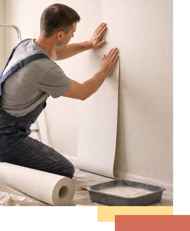 Поклейка флизелиновых обоев в Кореновске качественно и быстро