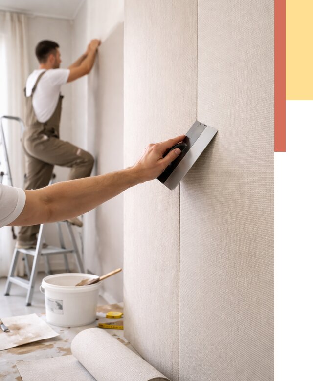 Поклейка текстильных обоев в Кореновске от 4664 руб. под ключ | ОТДЕЛОЧНИК-Кнв