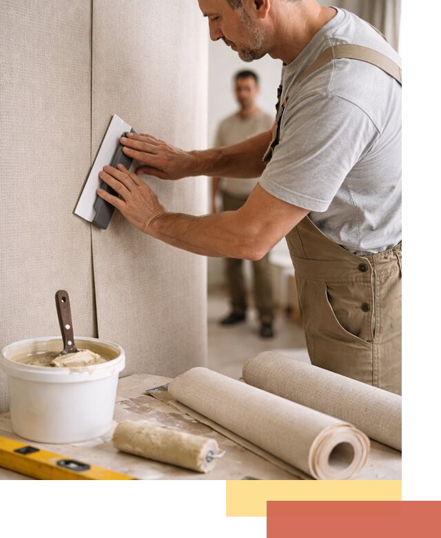 Поклейка текстильных обоев в Кореновске профессионально и аккуратно