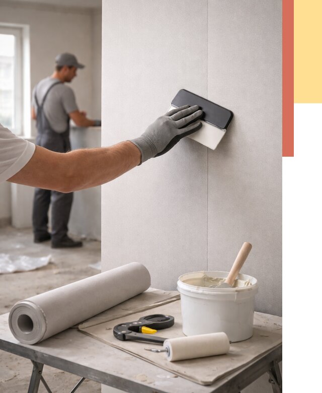 Поклейка обоев под покраску в Кореновске от 3627 руб. за м2 | ОТДЕЛОЧНИК-Кнв