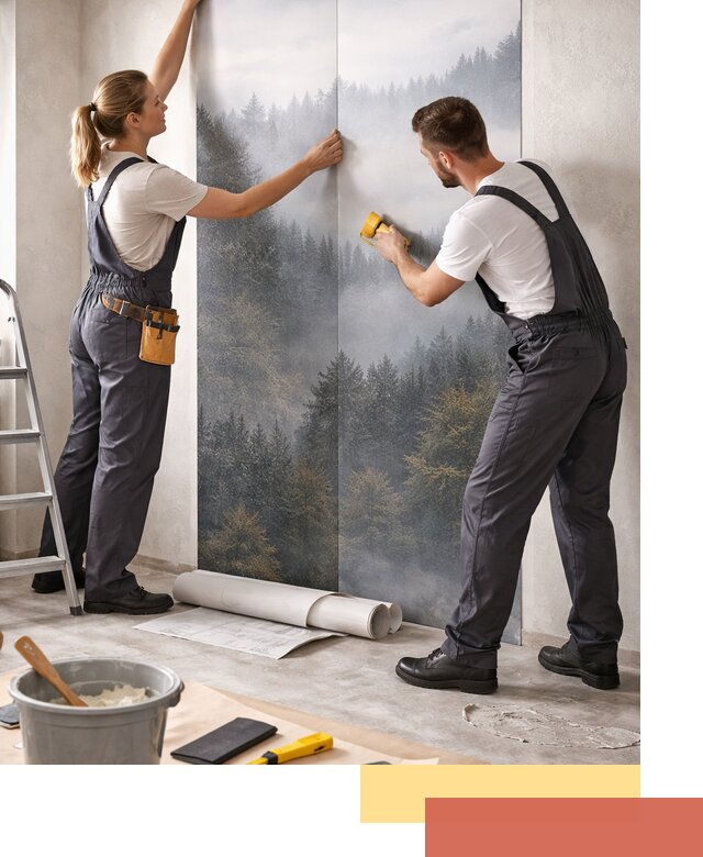 Поклейка фотообоев профессионально в Кореновске под ключ