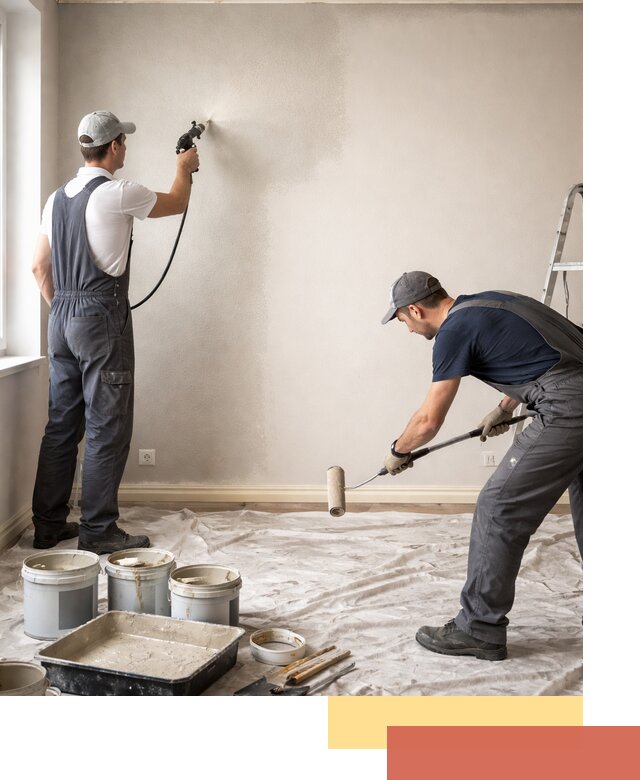 Покраска стен моющейся краской и защита поверхностей в Кореновске