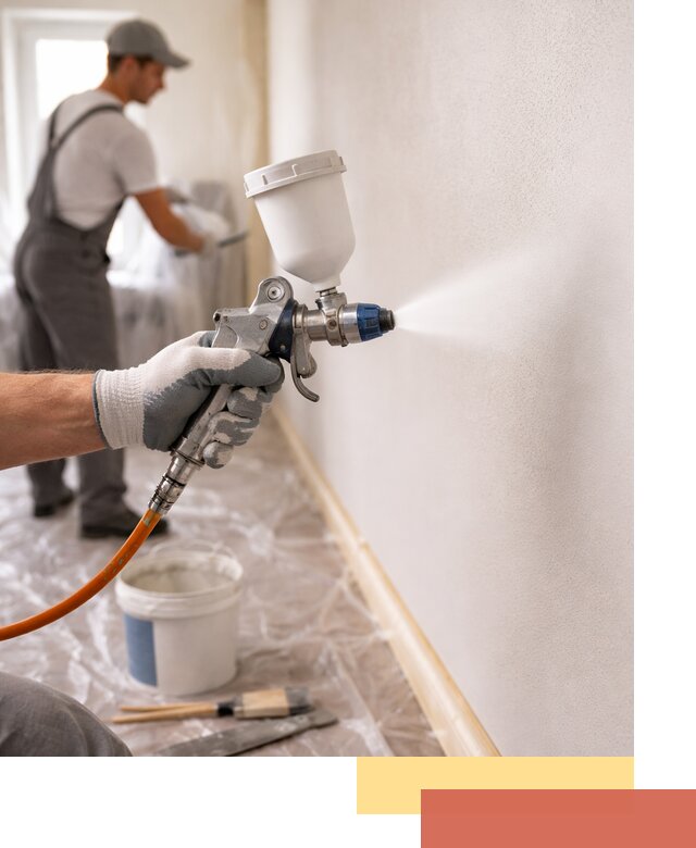 Покраска стен краскопультом в Кореновске быстро и качественно