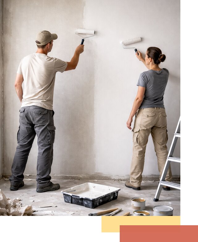 Окраска стен по стеклохолсту в Кореновске качественно и долговечно