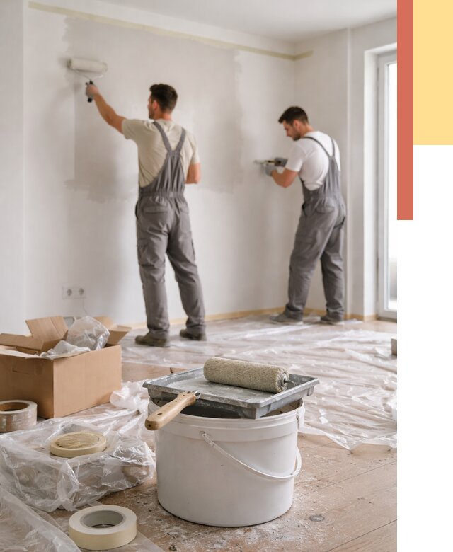 Покраска стен в квартире в Кореновске от 2591 руб/м2 — быстро и недорого | ОТДЕЛОЧНИК-Кнв