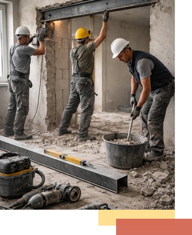 Создание проемов в стенах и несущих конструкциях в Кореновске