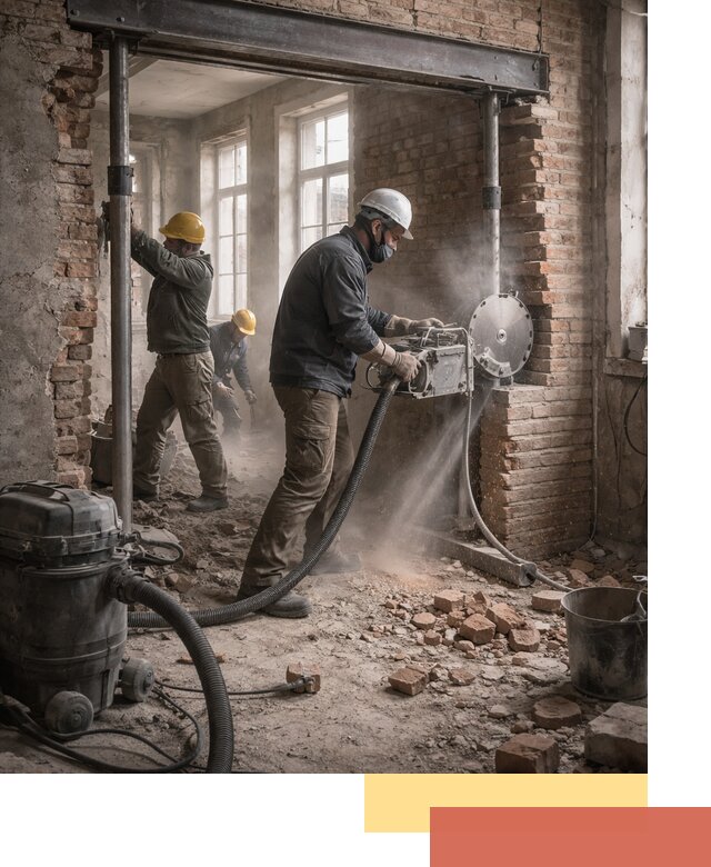 Прорезка проема в стене под дверной или оконный проем в Кореновске