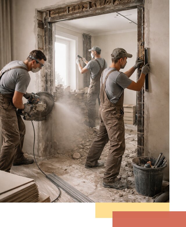 Расширение дверного проема под установку новой двери в Кореновске