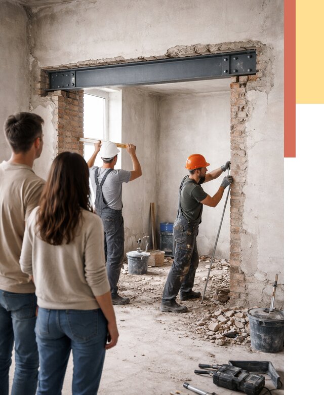 Усиление проема в стене в Кореновске от 9846 руб. — усиление дверного проема металлоконструкцией | ОТДЕЛОЧНИК-Кнв