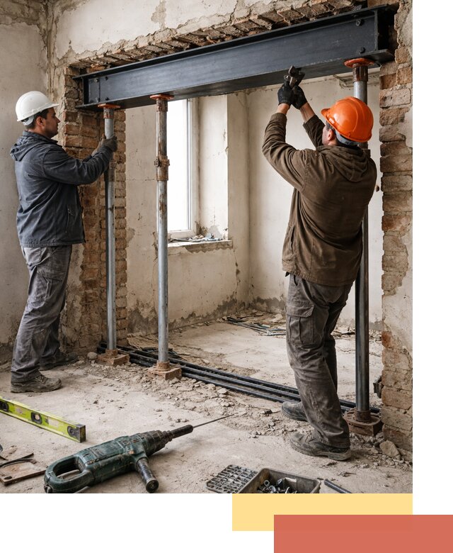 Усиление проема в стене в Кореновске для расширения и безопасности