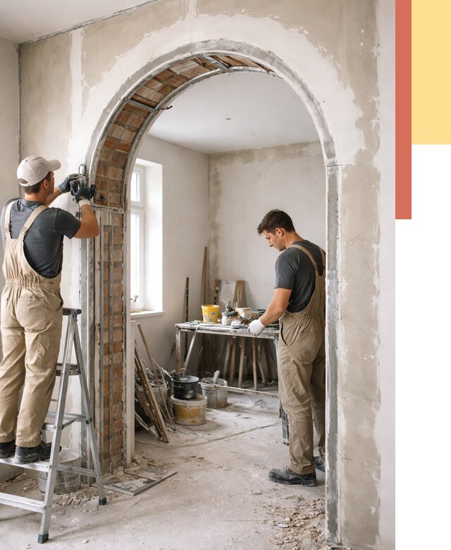 Устройство арочного проема в Кореновске от 9846 руб. под ключ — быстро и недорого | ОТДЕЛОЧНИК-Кнв