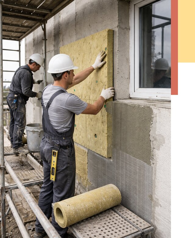 Утепление стен в Кореновске от 4457 руб. под ключ — быстро и недорого | ОТДЕЛОЧНИК-Кнв