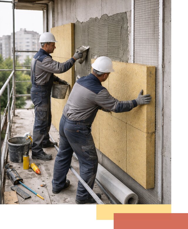 Утепление стен зданий и домов в Кореновске качественно и надежно