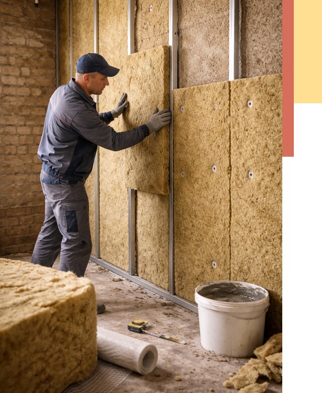 Утепление стен минватой в Кореновске от 1399 руб./м2 — недорого и быстро | ОТДЕЛОЧНИК-Кнв