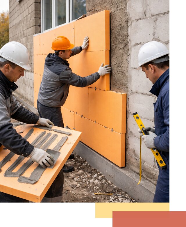 Утепление фасада пеноплексом под ключ в Кореновске