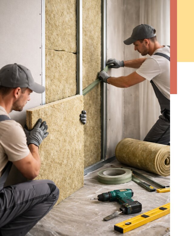 Шумоизоляция стен в Кореновске под ключ от 1917 руб. | ОТДЕЛОЧНИК-Кнв