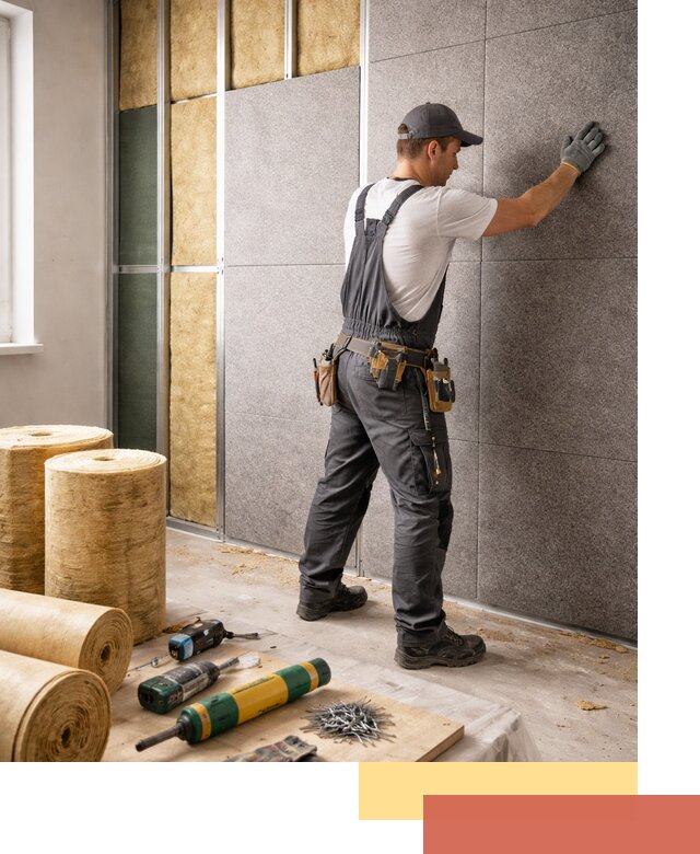 Профессиональная шумоизоляция стен в Кореновске для квартиры и офиса