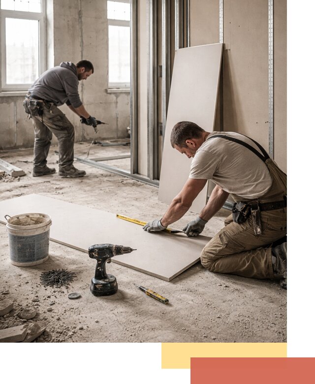 Кладка перегородок из ПГП под ключ в Кореновске