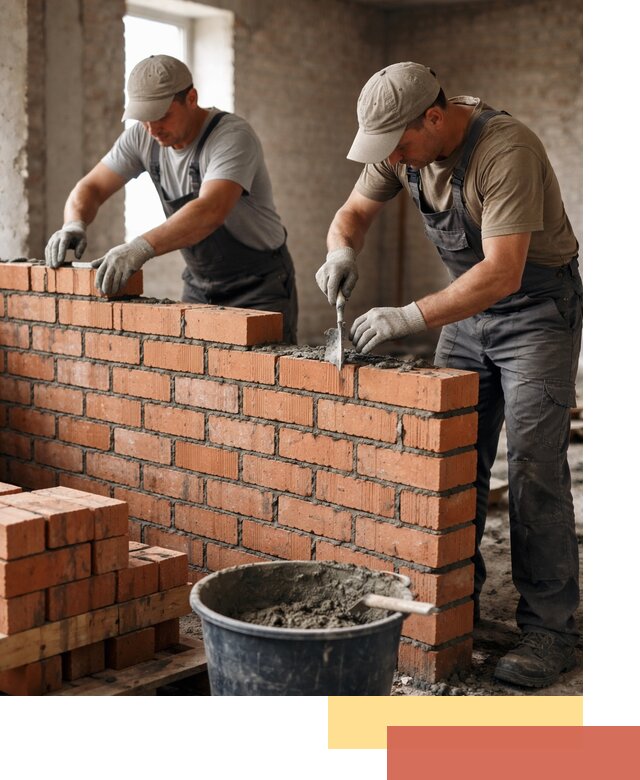 Кладка кирпичных перегородок под ключ в Кореновске