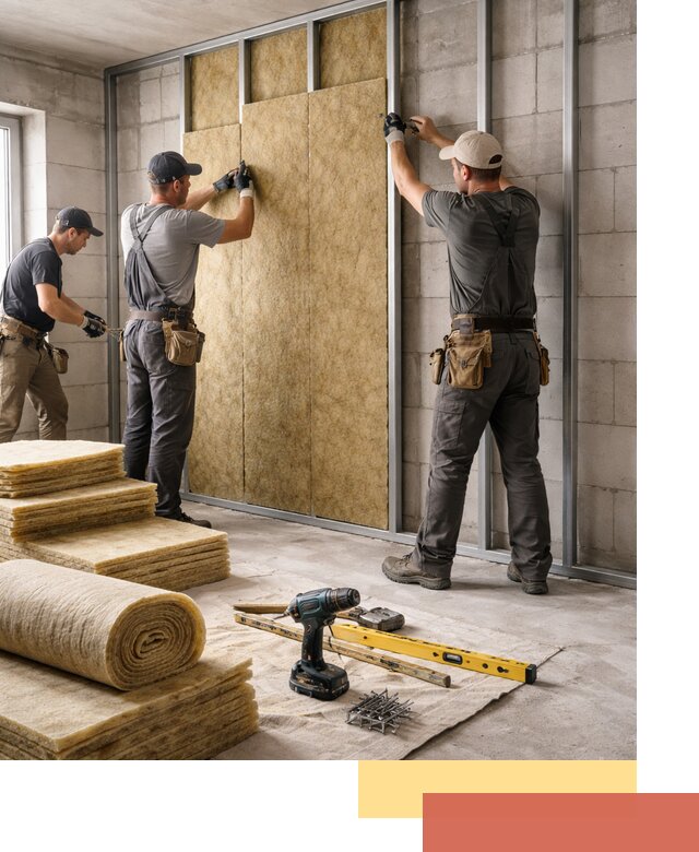 Шумоизоляция перегородок из блоков в Кореновске — монтаж и защита шумоизоляцией