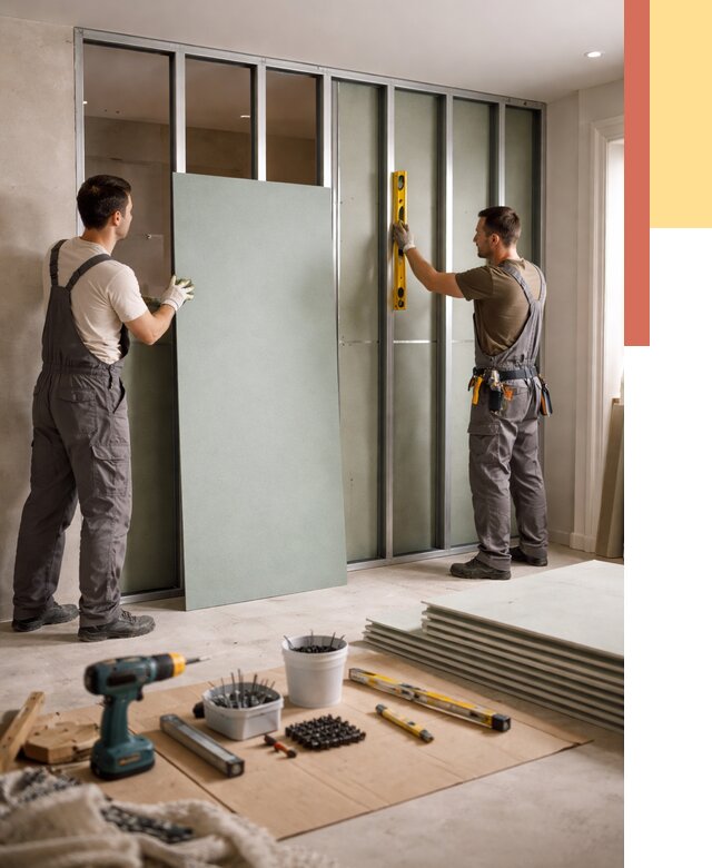 Перегородка из влагостойкого гипсокартона в Кореновске от 4975 руб. — монтаж под ключ | ОТДЕЛОЧНИК-Кнв