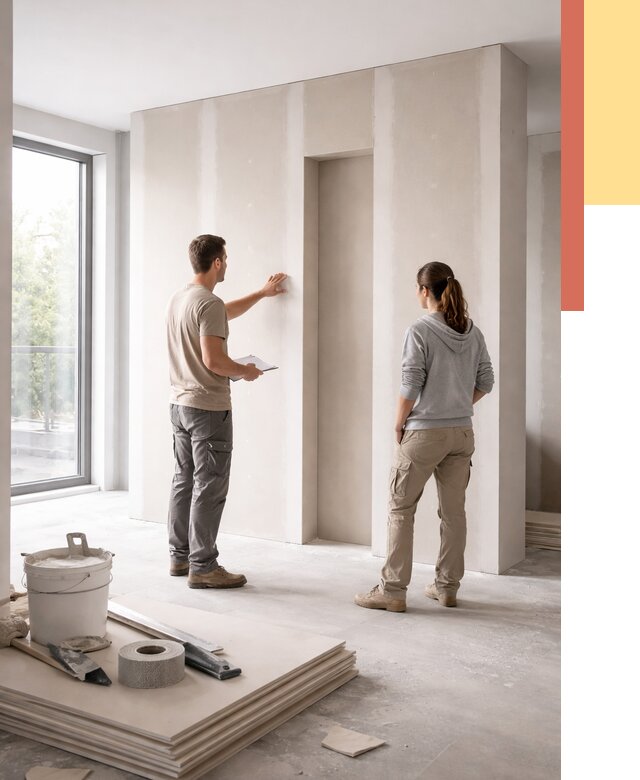 Зонирующая перегородка из гипсокартона в Кореновске от 2902 руб. под ключ | ОТДЕЛОЧНИК-Кнв